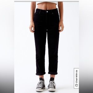 PacSun Black Corduroy Mom Jeans Size 26